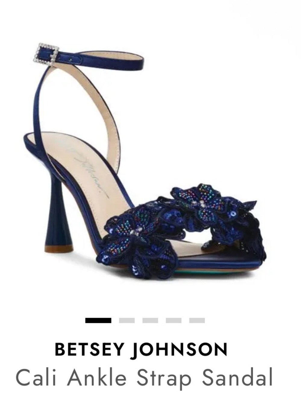 Betsey Johnson Navy Cali Ankle Strap Sandal